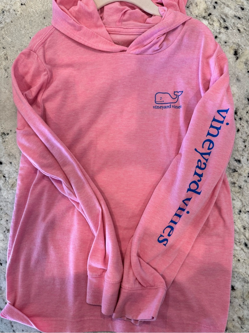 vineyard vines Kids' Pink Logo Hooded Shirt